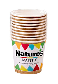 Nature PLA cardboard cup 12oz D:3.54in H:4.25in - 6 pcs