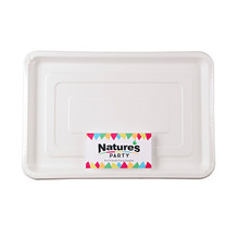 Rectangular sugarcane fibre catering tray L:17.91in W:12.01in - 2 pcs