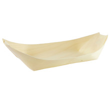 "WOODSY" Large Wooden Boat L:9.4 x W:4.3 x H:1.2in - 12pcs/pack