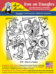Aunt Martha's Embroidery Transfer Pattern #3747 Birds of a Feather