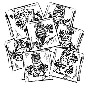 Hooty Owls Aunt Martha/'s Hot Iron Embroidery Transfers Pattern #3771