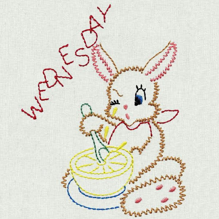 Aunt Martha's 60 Bunny Rabbit Machine Embroidery File Colonial Cool Colonial Patterns Aunt Martha's 60 Bunny Rabbit Machine Embroidery File Colonial Cool Colonial Patterns