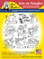 Aunt Martha's Embroidery Transfer Pattern #4029 An Apron A Day