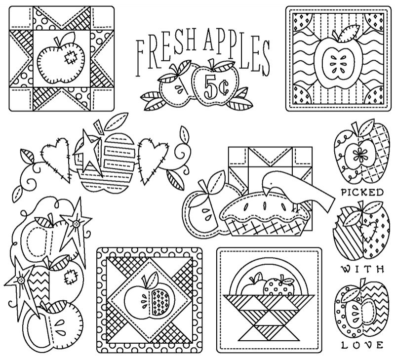 Aunt Martha's 60 Patchwork Apples Colonial Patterns Inc Adorable Colonial Patterns Aunt Martha's 60 Patchwork Apples Colonial Patterns Inc Adorable Colonial Patterns