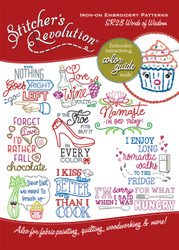 Stitcher's Revolution Embroidery Transfer Pattern #SR28 Words of Wisdom