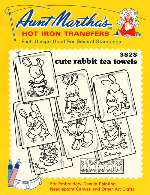 Aunt Marthas Gray Dish Towels