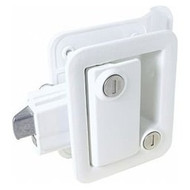 Entry Door Locking Handle for Travel Trailer - White