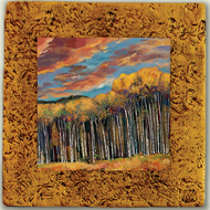 "Aspen Tile 01" by Miro and Maria Kenarov, 10"x10" ready to hang. 