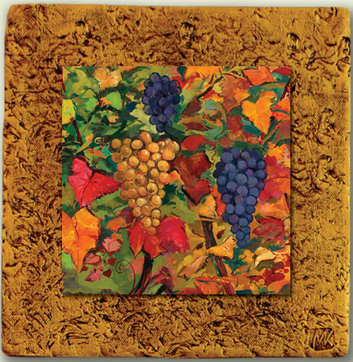"Countryside Tile 03" by Miro and Maria Kenarov, 10"x10" ready to hang. 