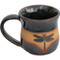 Large Dragonfly Mug shown in the Seamist glaze is Completely functional : dishwasher, microwave and food safe. 
Always Azul mugs are available in several glaze colors and decal options.  