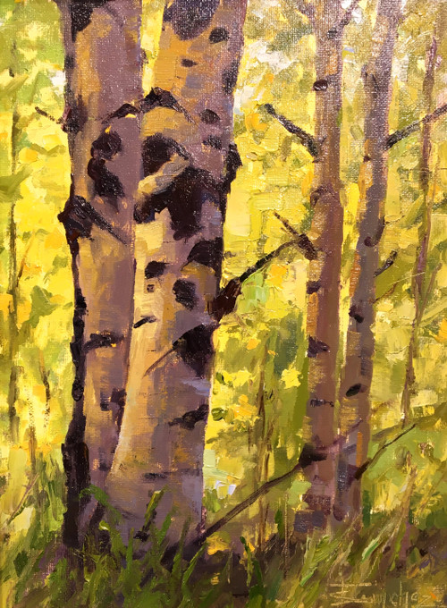 "Aspen Autumn Treasure" by Terri Sanchez 9x12