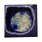 Coaster in Blue by Kerry Brooks Pottery.  Ceramic Coaster with Geode Style Fused Glass in Blue. These awesome glass tiles are decorative and functional, with little felt feet to protect your table tops. The perfect holiday, wedding, graduation, or hostess gift!
Can also be used as tiles (just remove the felt sticker feet) Each coaster tile is 4"x4". Some variation in color is due to the handmade nature of these items.
(Does not contain actual geodes.) 