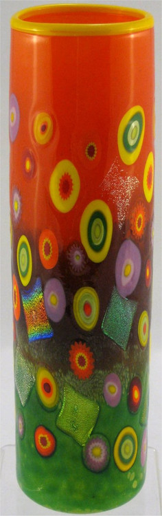 "Skinny Cylinder Vase in Citrus" by Michael Maddy & Rina Fehrensen, Mad Art Studio 