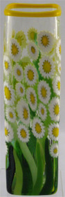 "Square Vase in Clear Daisy" by Michael Maddy & Rina Fehrensen, Mad Art Studio
