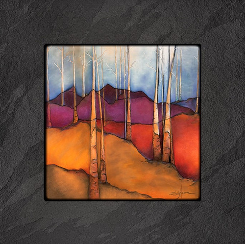 Artwork by Shelly Hearne-
David Clack is working with fine artists like Shelly Hearne to apply their artwork onto tile.