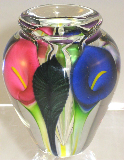 "Mini Calla Lily Vase in Blue, Pink and Purple"