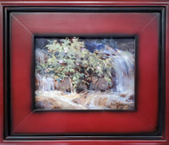 "Wild Roses on Glacier Creek" by Margaret Jensen 6x8 SOLD