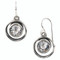 These Skeeball earrings in Crystal by Patricia Locke Jewelry have Sterling silver ear wires.