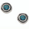 These On the Dot post earrings by Patricia Locke in INDICOLITE, an Austrian crystal in a .375" diameter setting.