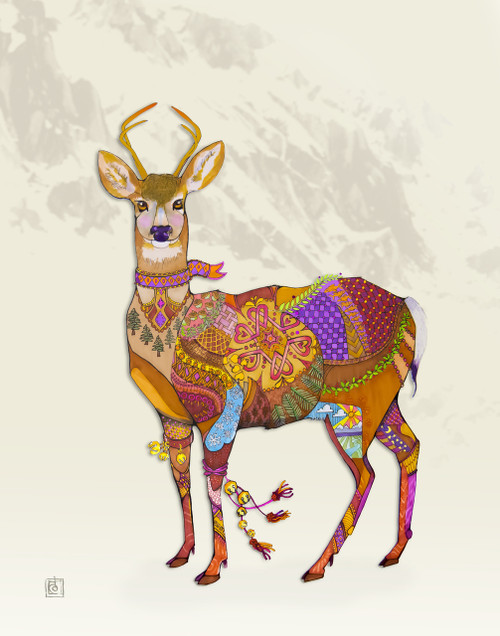 "Mule Deer Quilted " by Brooke Connor