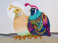 "Two Quail in the Moonlight" by Brooke Connor