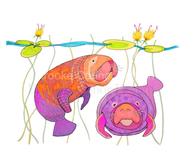 "Manatees and Lilies" by Brooke Connor