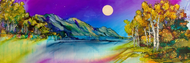 "Full Moon" print on aluminum by Vicky Russell 6"x15"