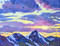 Original painting by Maggie Renner Hellmann, "Continental Divide Sunset", Oil, 11x14