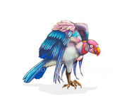 Vulture trying to look big and scary