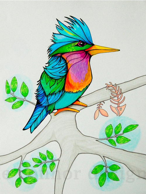 Kingfisher the diving bird