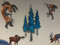 This Pine tree trio wall art by Greg Gowan is made from torch cut copper and steel.  A little color and whimsy for your walls.