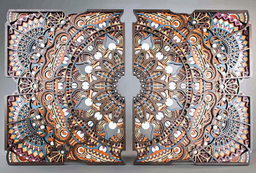 'Collusion Pair' by Philip Roberts is a 12 Layer wood design  measuring approximately 49" x 32". 