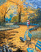 "Yellow Autumn, Forgotten Umbrella" by Stan Sidorov 24x30
