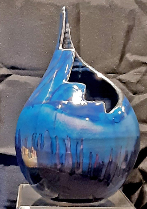 Baby Kiva in Irid Blue Glaze