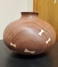 Hollow Form in Mesquite with Maple Pewa by Dave Landers