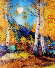 "Full Moon Fall" by Vicky Russell ( Print on Aluminum)