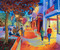 "Evening Street, Estes Park" Oil by Stan Sidorov 24x20