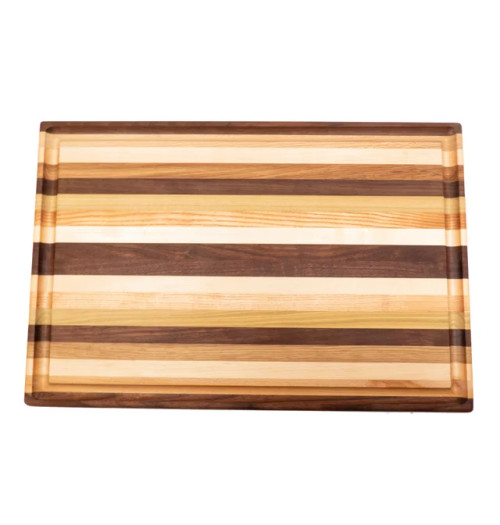 Large Wood Cutting Board with classic style with groove.