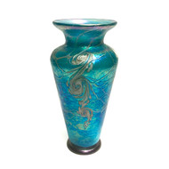 Hand Blown Glass "Vase Traditional Medium Tropical" by Bryce Dimitruk 
 9" H x 4" W x 4" D