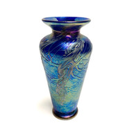 Hand Blown Glass "Vase Traditional Medium Cobalt" by Bryce Dimitruk
 Approximately 9" H x 4" W x 4" D