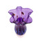 Small Hand Blown "Fluted Vase Small Purple" by Dottie Boscamp 9" H x 7 " W x 7" D (View 2)