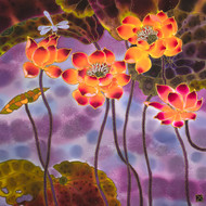 "Lotus Flowers", Silk Painting  by Yelena Sidorova