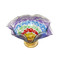 Small Hand Blown "Fluted Bowl Small Rainbow" by Dottie Boscamp 5 1/2" H x 7" W x 7" D (View 1)