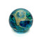 Small Hand Blown "Paperweight Dichro" by Dottie Boscamp 2 1/2" H x 3" W x 3" D (Aqua)