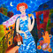 "Evening Tea", Silk Painting  by Yelena Sidorova