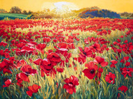 "Field of Poppies" by Stan Sidorov 48x36