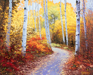 "A Path Among Aspens" by Stan Sidorov 24x30