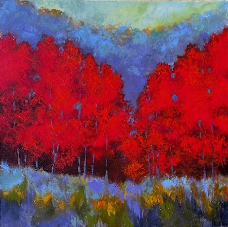"Red Ladies" by Julianne Miller 24x24
