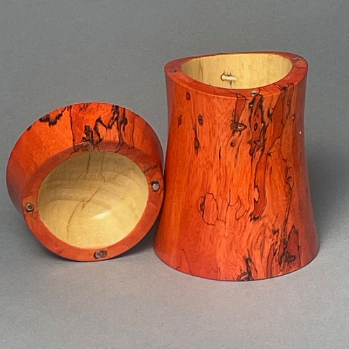 Turned Wood Dragon Box in Spalted Tamarind by Dave Landers