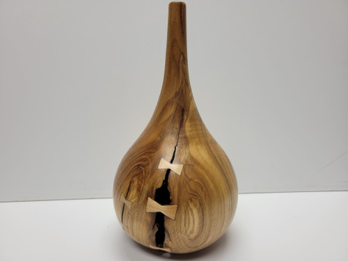 Turned Wood Genie Escapes Vase in Ash with Maple PEWA by Dave Landers